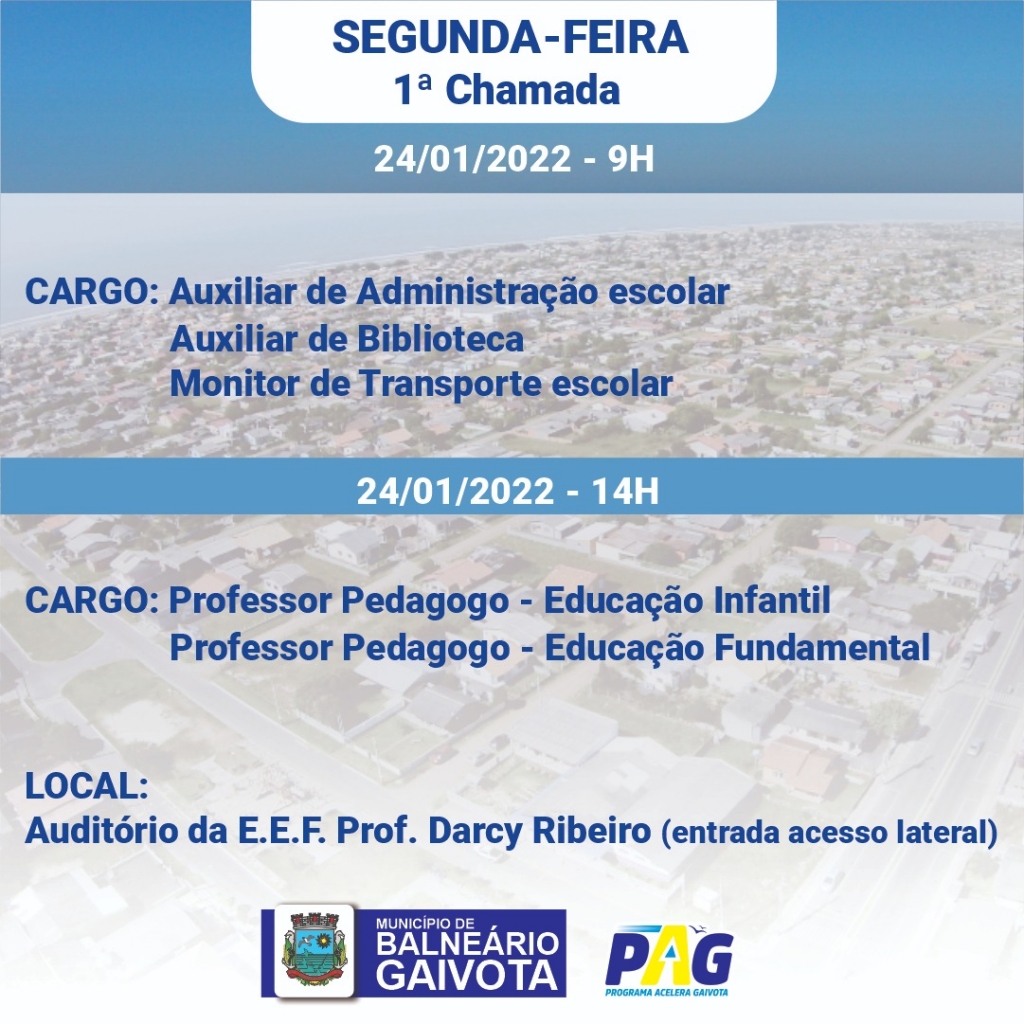 Cronograma de Escolha de Vagas ACT 2022 Notícias Prefeitura