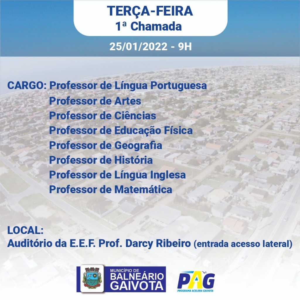 Cronograma de Escolha de Vagas ACT 2022 Notícias Prefeitura